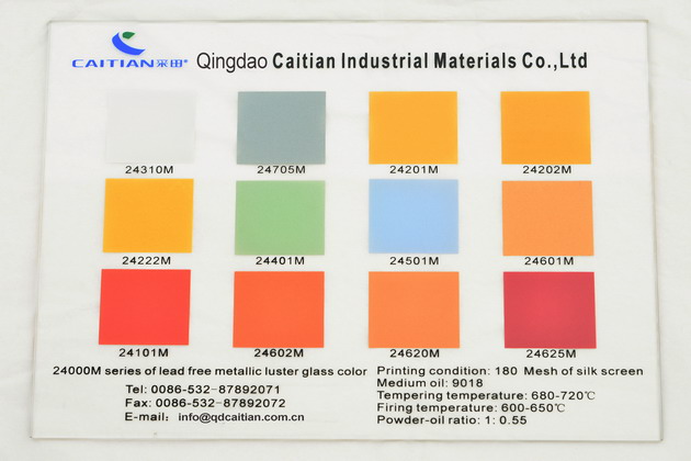Tempered Glass Enamel Metallic colors